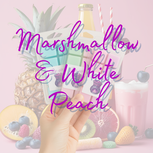 Marshmallow & White Peach Snapbar