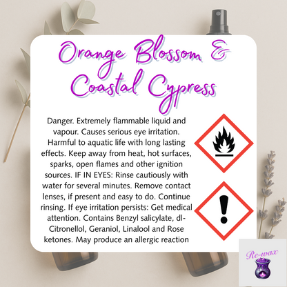Orange Blossom & Coastal Cypress Room Spray