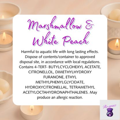 Marshmallow & White Peach Snapbar