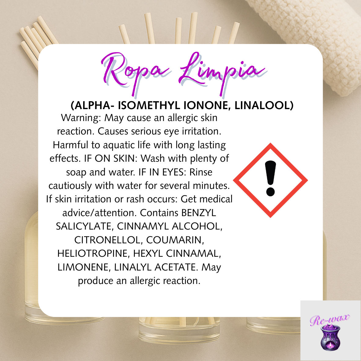 Ropa Limpia Reed Diffuser